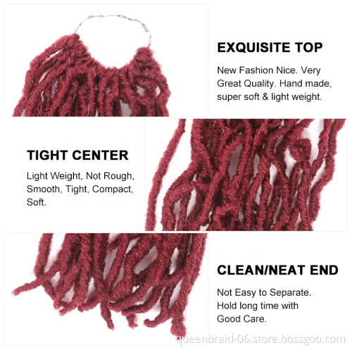 21strands 18" 90g Goddess Locs Crochet Hair Synthetic Ombre Nu Locs Crochet Braiding Hair Extensions Crochet Goddess Nu Locs